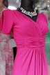 Elegáns csillámló pink pille ujjú maxi alkalmi női ruha