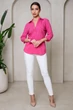 Pink színű női elegáns sportos ing, blúz, tunika, nyárra