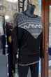 Fekete, arany csillogós női alkalmi elegáns tunika, felső