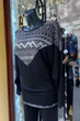 Fekete, arany csillogós női alkalmi elegáns tunika, felső