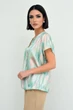 Halványzöld gumis aljú alkami elegáns női bő fazonú felső