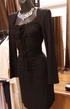 Fekete elegáns női mini ruha