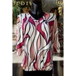 Bordo mintás női elegáns tunika felső Bordo mintás női elegáns tunika felső
