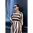 Csokibarna arany színű elegáns, alkalmi női ruha Csokibarna arany színű elegáns, alkalmi női ruha