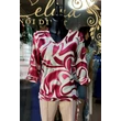 Bordo mintás női elegáns tunika felső Bordo mintás női elegáns tunika felső
