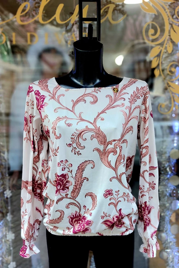 Bordó mintás női elegáns, alkalmi ünnepi felső